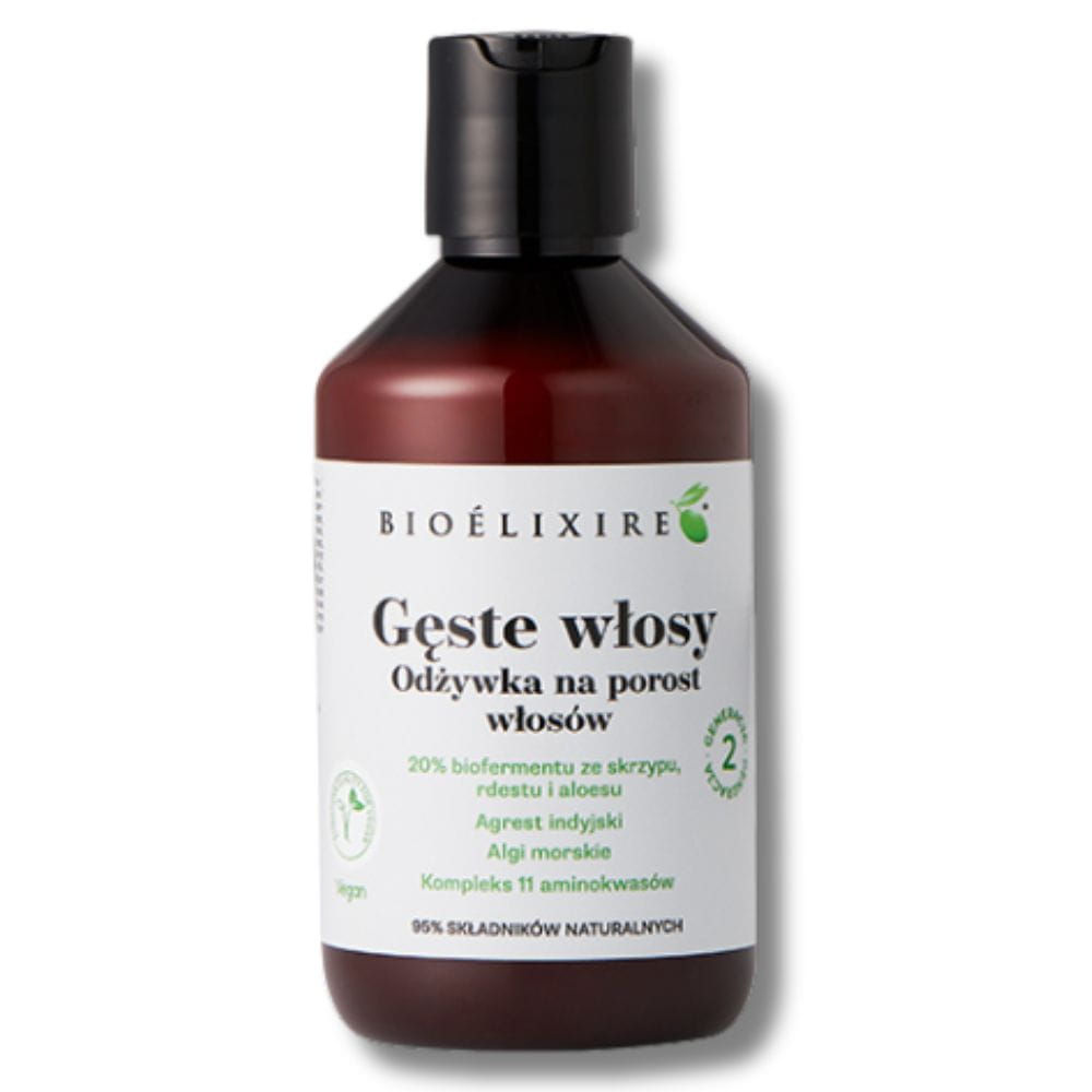 Bioelixire Gęste włosy stymulująco kondycjonująca odżywka wegańska przeciw wypadaniu włosów 300ml